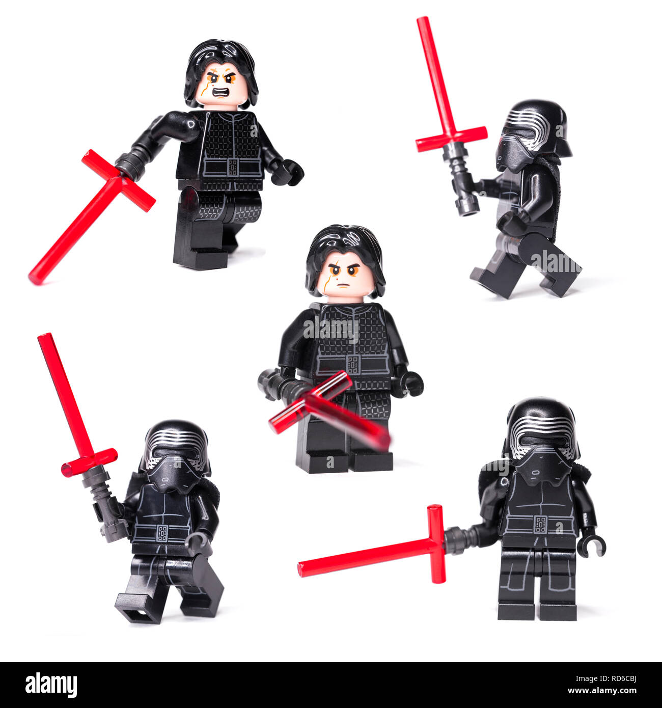 Federación, 15 de enero de 2019. LEGO Star Wars. Kylo Ren mini-figuras de Lego  Star Wars saga Fotografía de stock - Alamy