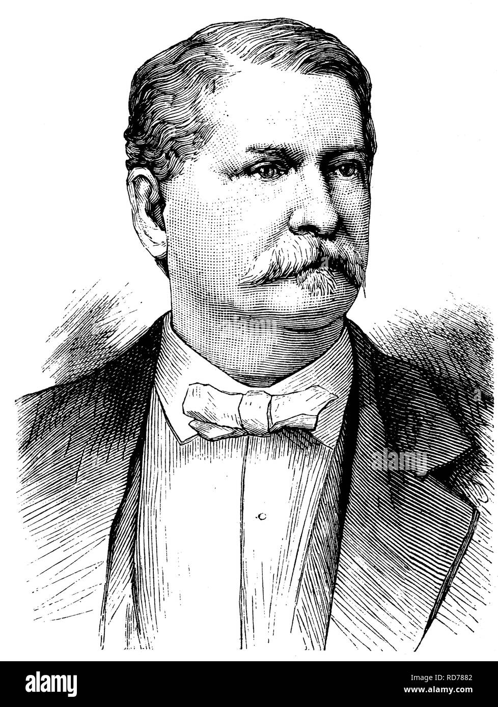 Winfield Scott Hancock, 1824-1886, el General de División del Ejército de los Estados Unidos, el candidato demócrata para las elecciones presidenciales de los EE.UU Foto de stock