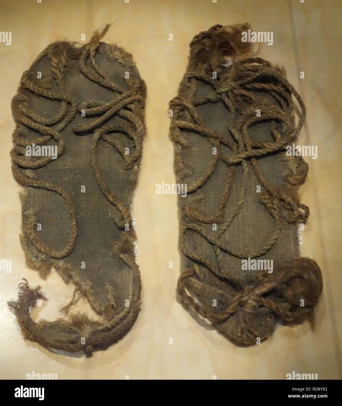 Los Anasazi sandalias, yuca, siglo I A.C. - zapatos Bata Foto de stock