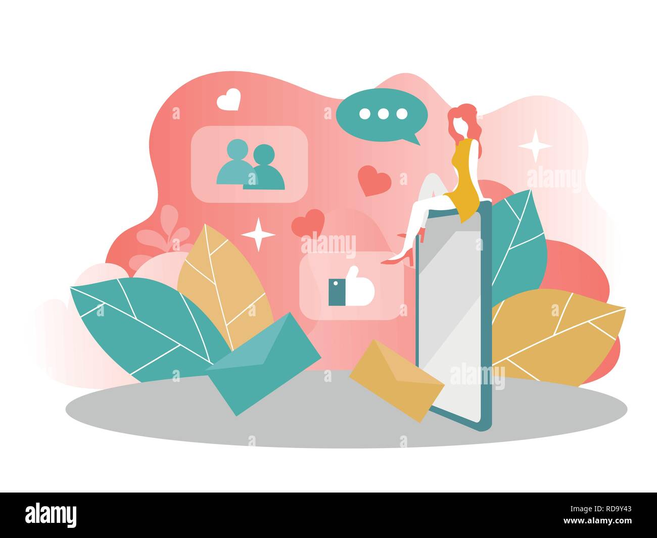 Plantilla de página de aterrizaje. Página principal para el sitio web de citas. Ilustración vectorial Ilustración del Vector