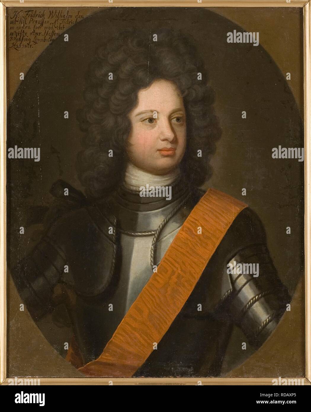 Retrato de Federico Guillermo I (1688-1740), Rey de Prusia. Museo: Nationalmuseum de Estocolmo. Autor: WEIDEMANN, Friedrich Wilhelm. Foto de stock