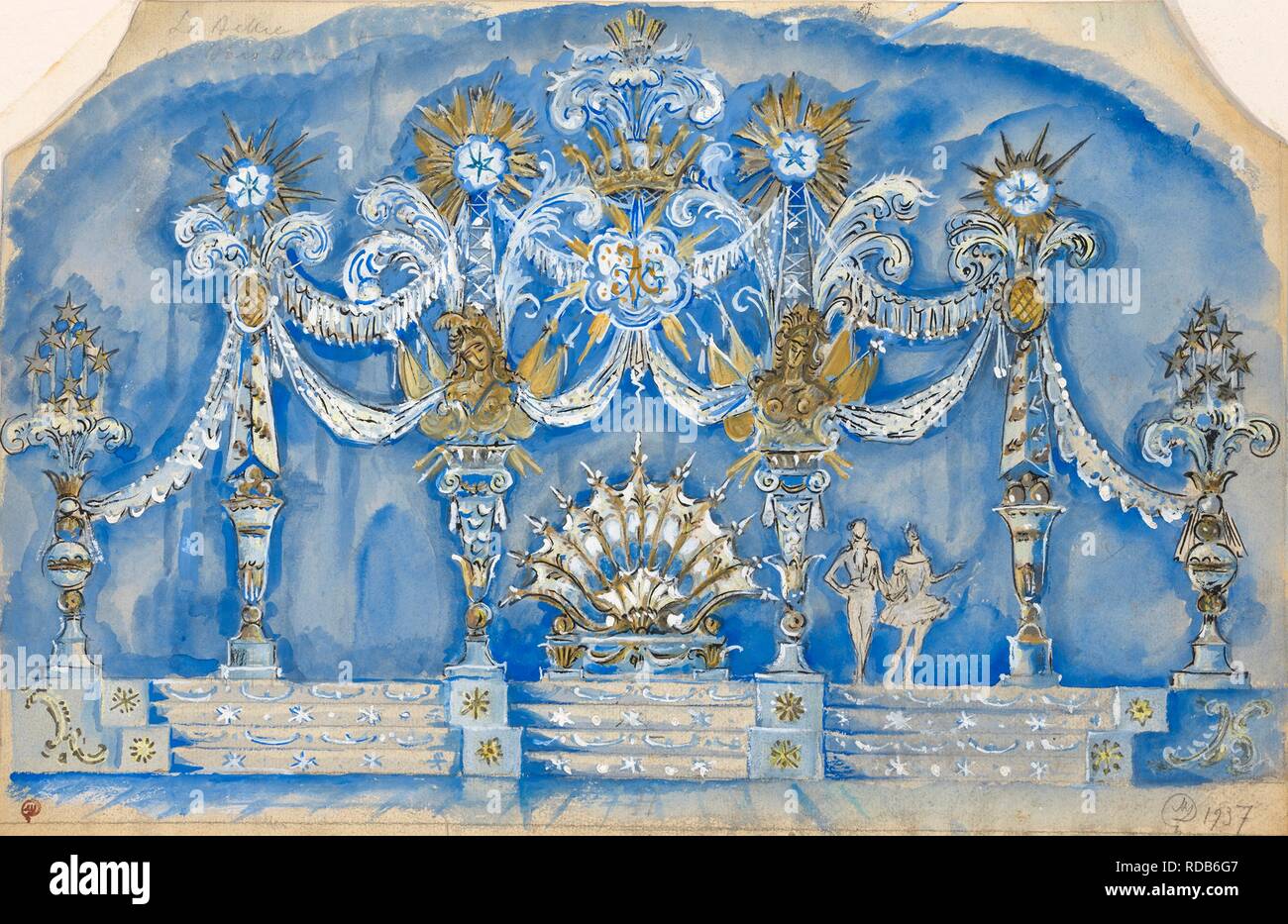 Escenografia Para El Ballet La Bella Durmiente Por P Tchaikovsky Museo Coleccion Privada Autor Mstislav Dobuzhinsky Valerianovich Copyright Esta Obra No Es De Dominio Publico Es Su Responsabilidad Obtener Todos Los Necesarios