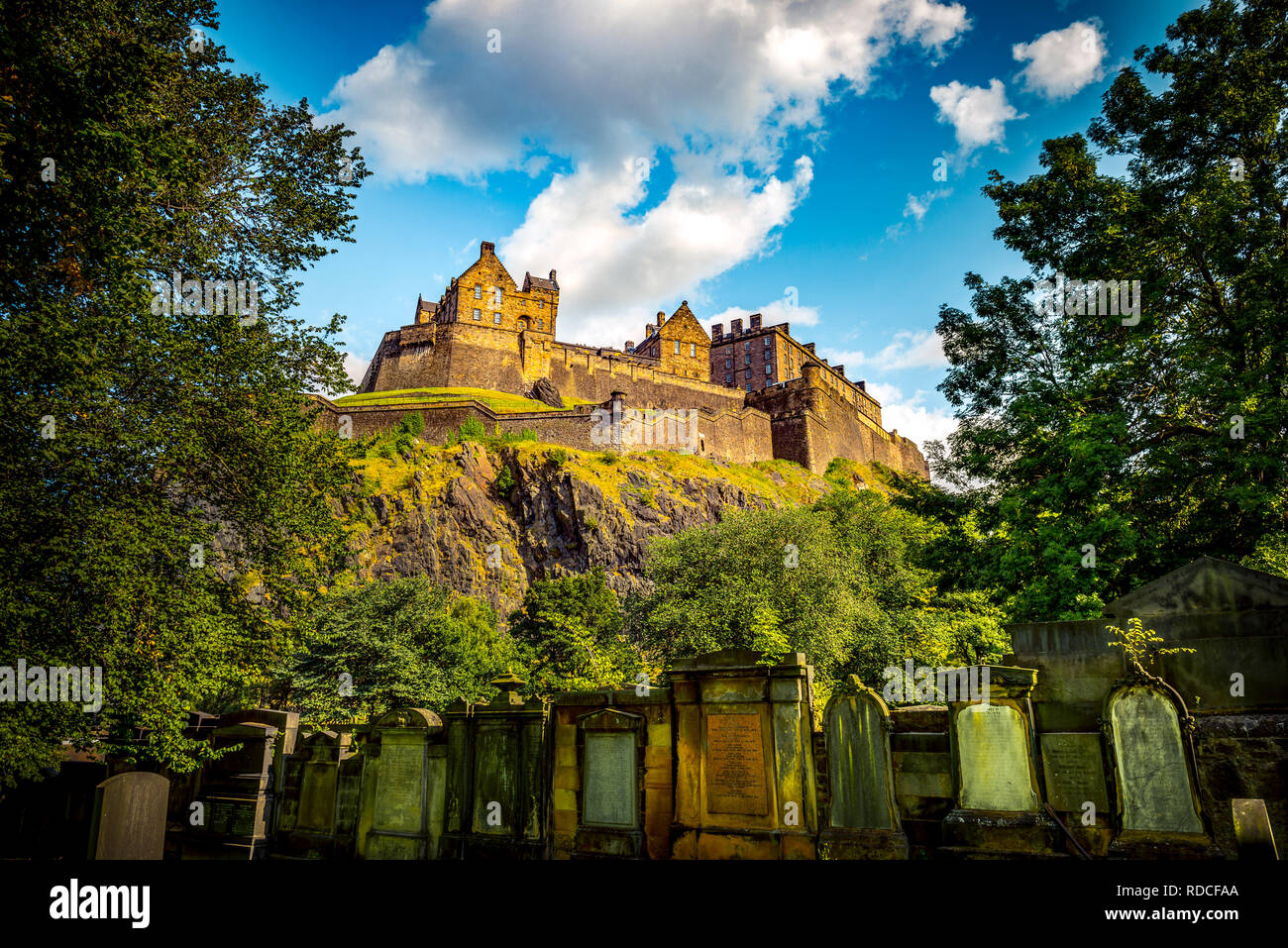 Europa, Großbritannien, Schottland, Edimburgo, Castillo Foto de stock