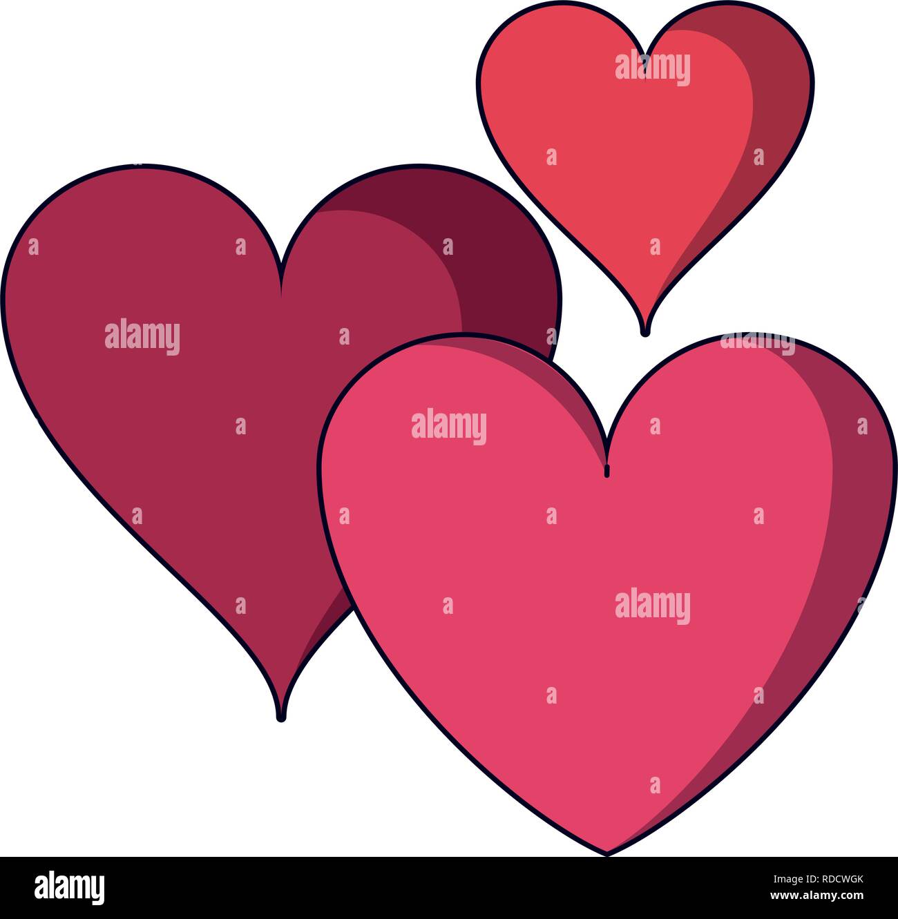 Corazones amor dibujos animados Imagen Vector de stock - Alamy