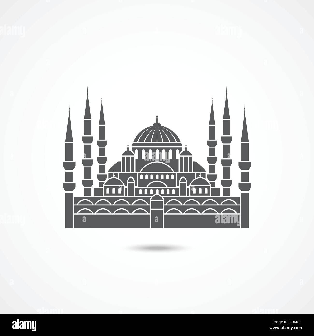 Mezquita de Estambul TURQUÍA Ilustración del Vector