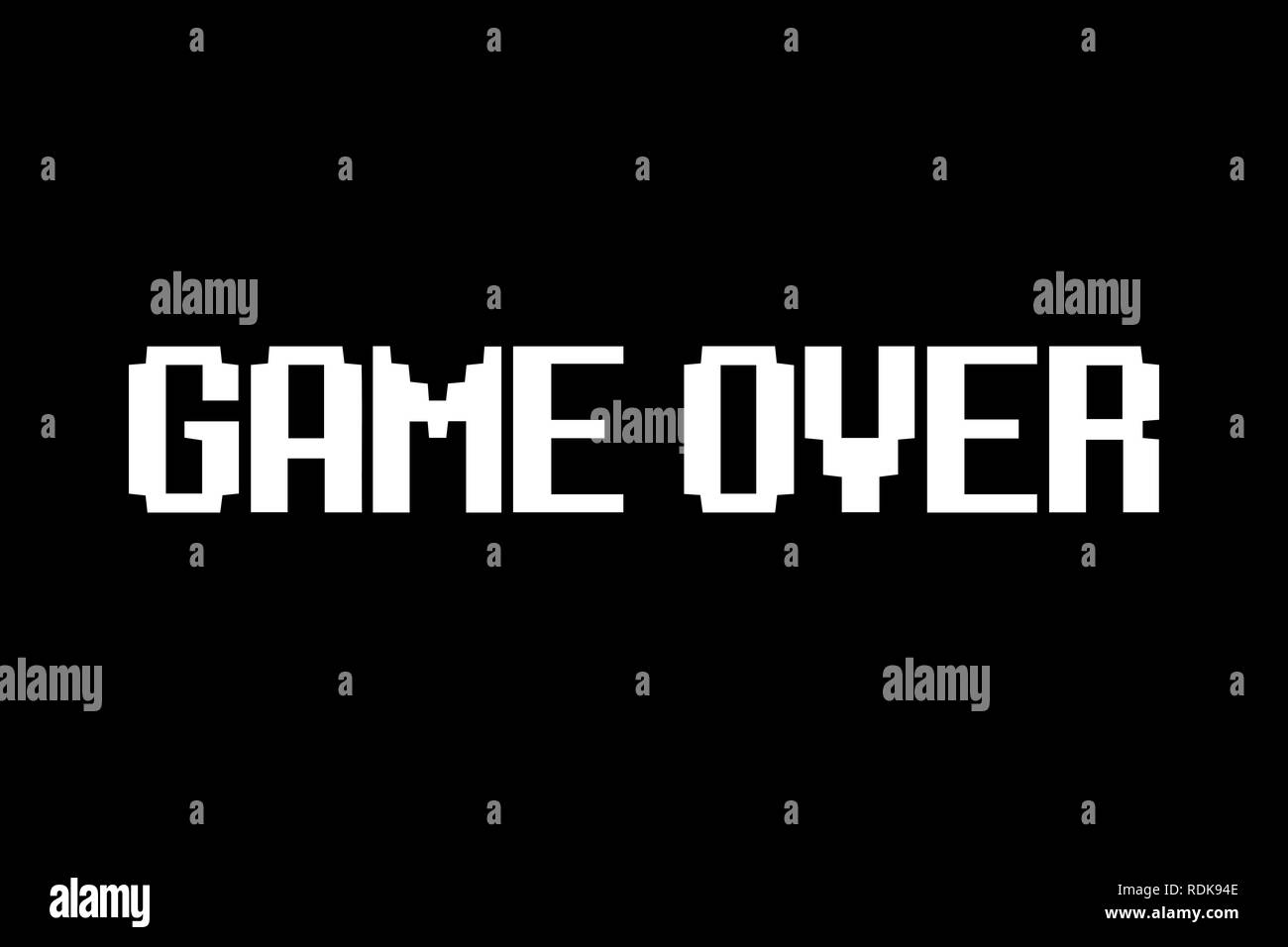 Game Over Antecedentes De Pixeles Concepto De Diseno De Juegos Retro Imagen Vector De Stock Alamy