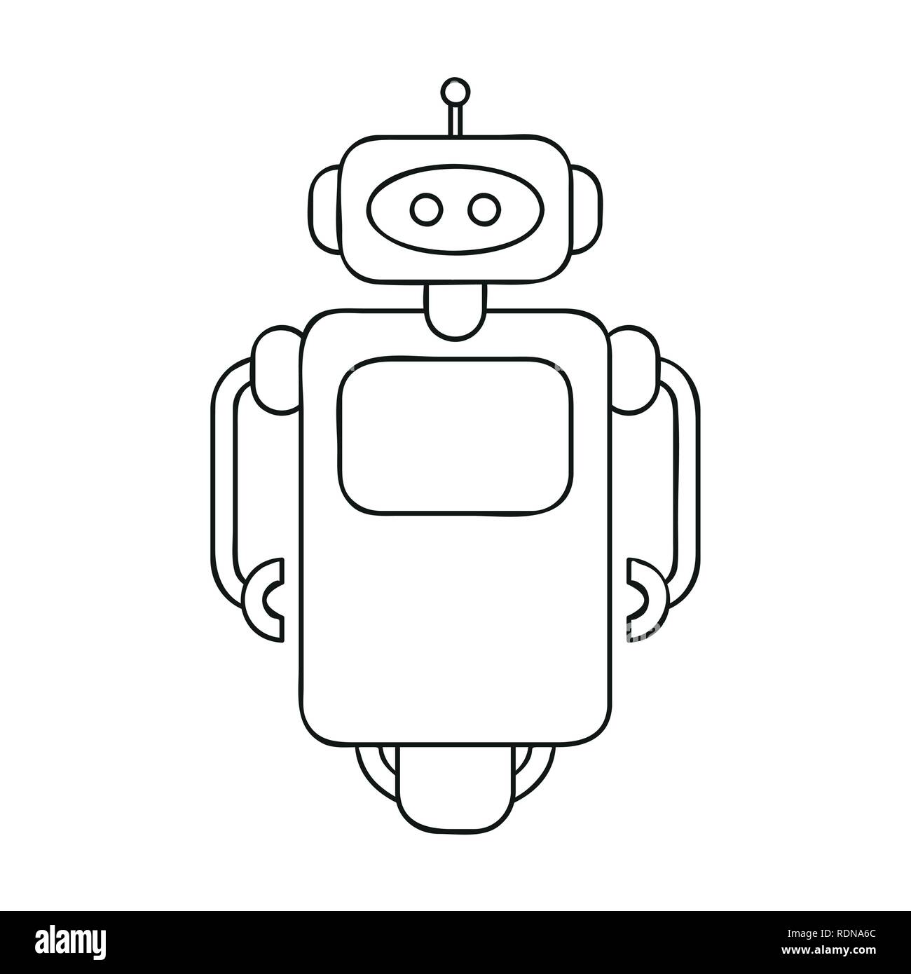 Lindo robot esquema del libro para colorear ilustración vectorial EPS10 Imagen Vector de stock - Alamy Lindo robot esquema del libro para colorear ilustración vectorial EPS10 Imagen Vector de stock - Alamy
