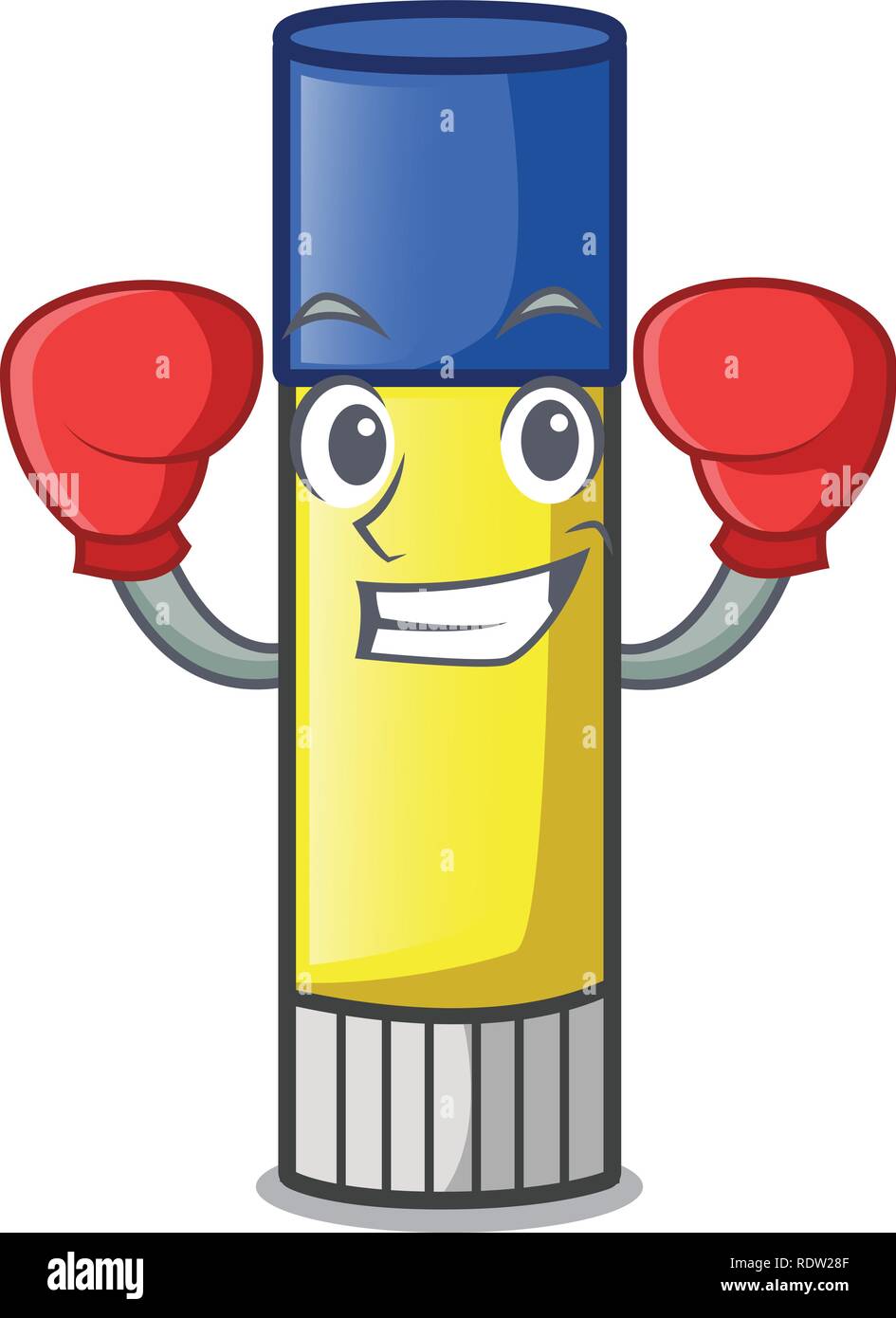 Boxeo pegamento stick en la forma de dibujos animados Imagen Vector de  stock - Alamy