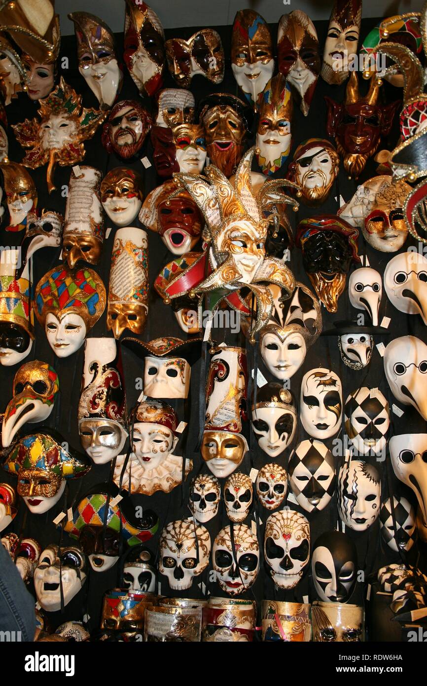 Máscaras de carnaval veneciano Foto de stock