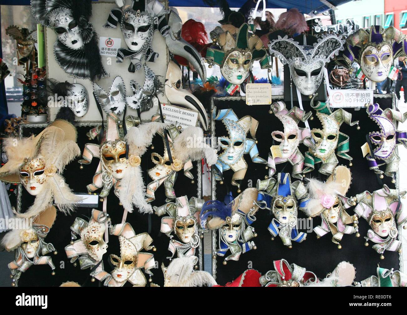 Máscaras de Venecia Foto de stock