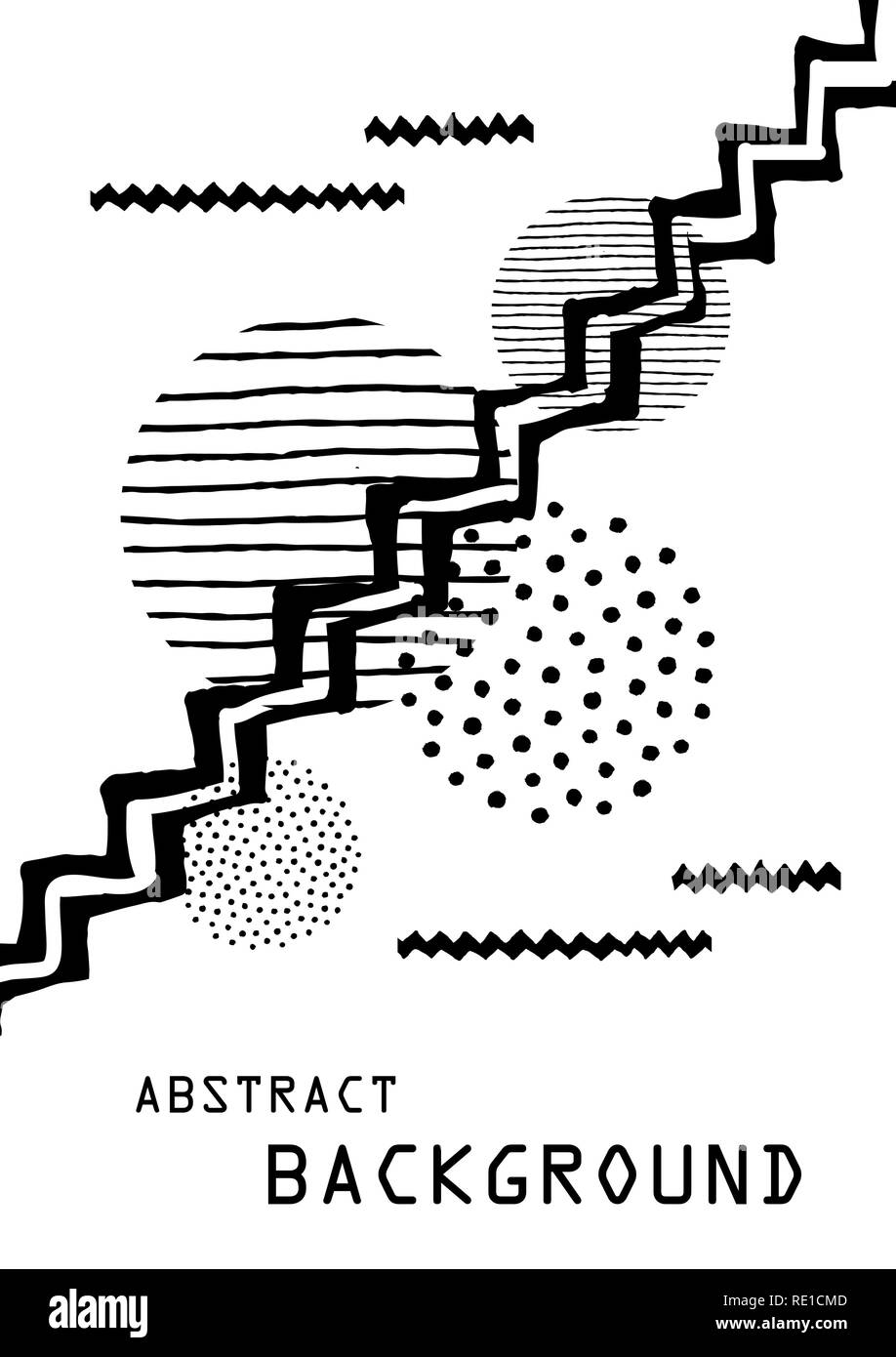Pintado el arte abstracto antecedentes para el diseño de Plantilla de folleto Ilustración del Vector
