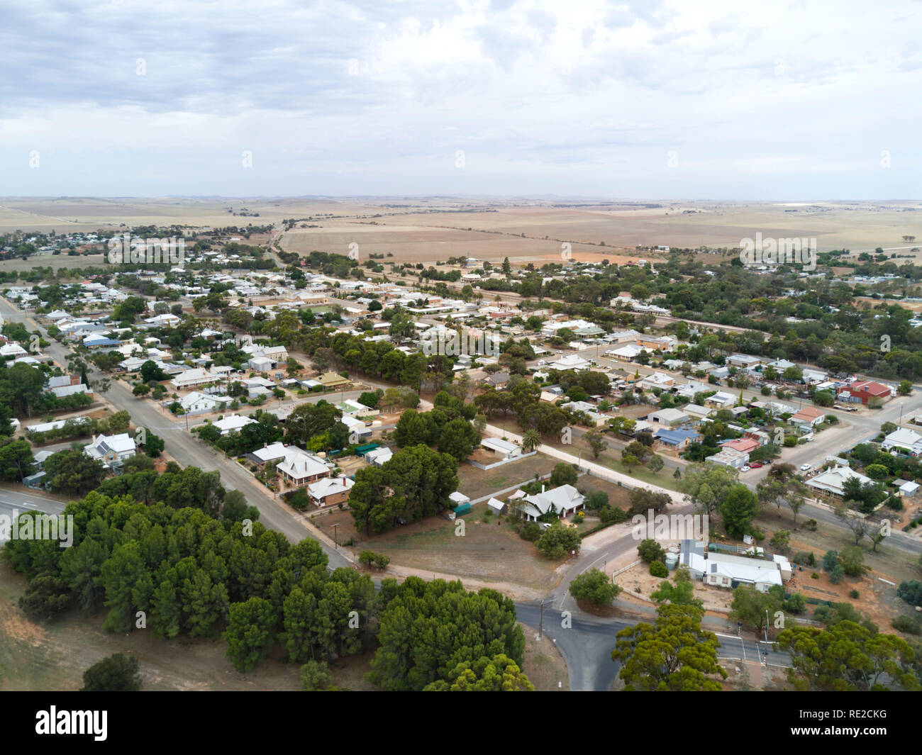 Antenas del histórico asentamiento agrícola de Gladstone Australia del Sur Fotografía de stock