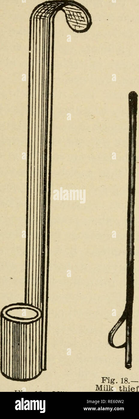 Creamery fabricación de mantequilla. La mantequilla. Muestreo compuesto 53.  Fig. 16.-leche sampler. Fig. 17 - Tubo de muestreo Scovell. donde los niños  y otros unfamiHar con su veneno- ou propiedades, no