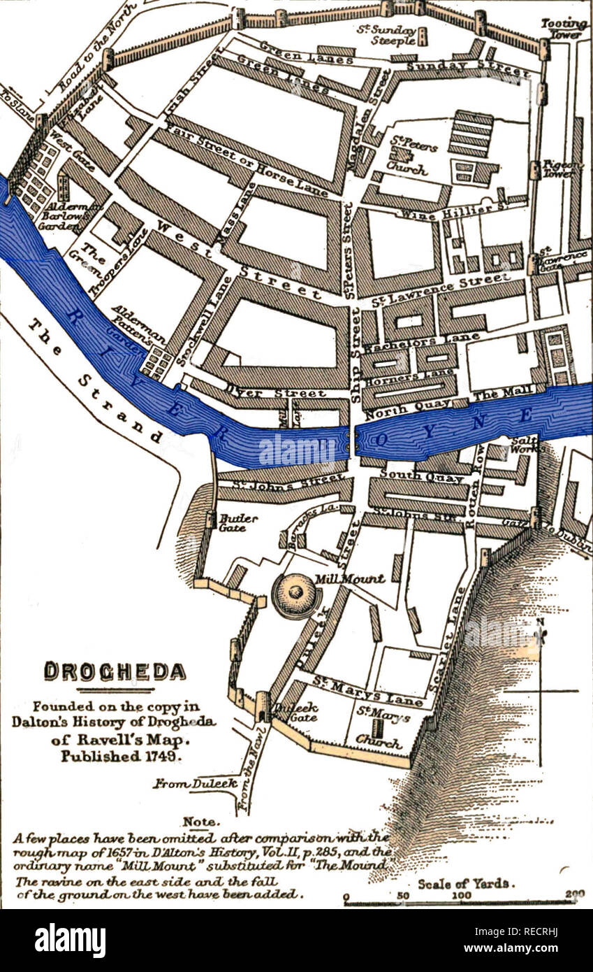 Drogheda 1649 Foto de stock