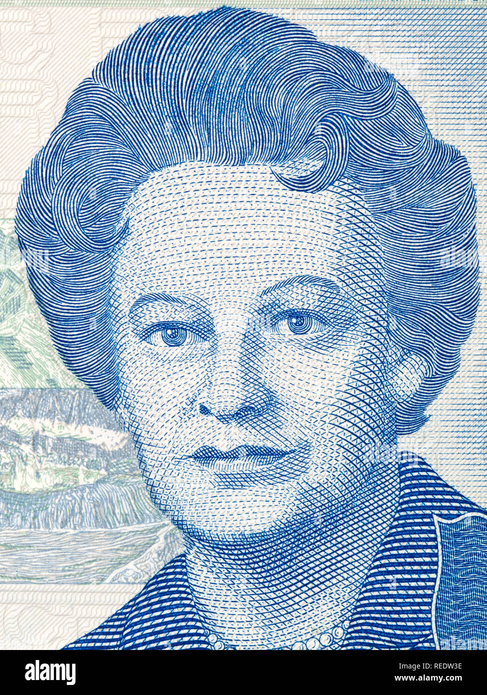 Emma Gamboa Alvarado retrato del dinero de Costa Rica Foto de stock