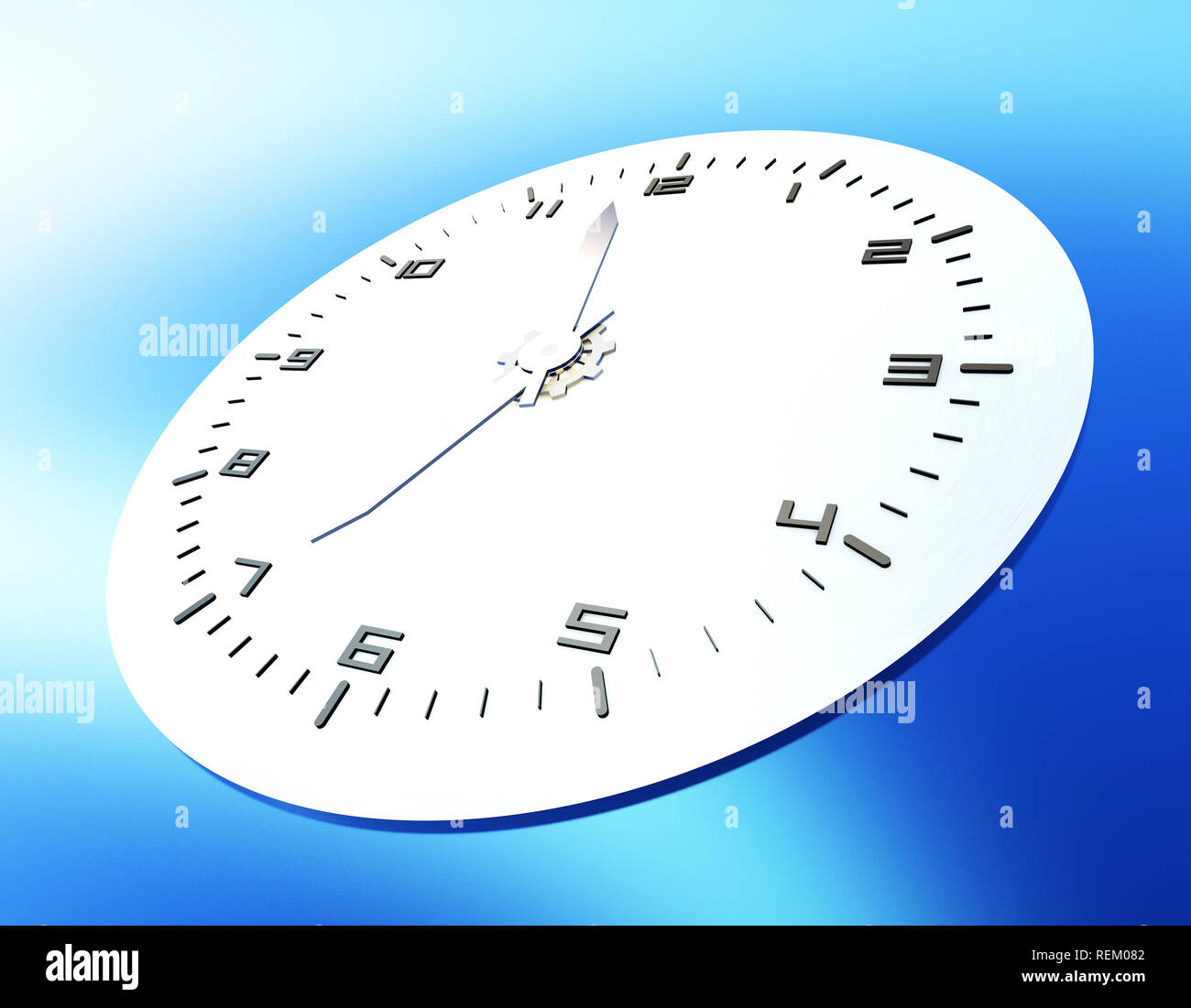 Compuesto 3D ilustración, acumulación de tiempo, reloj Foto de stock