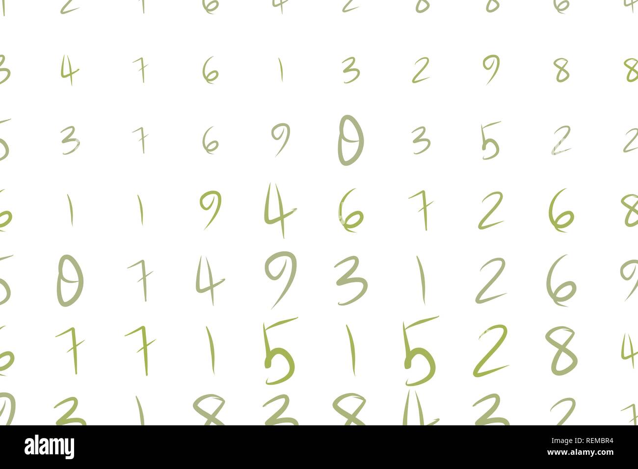 Numeros Dibujados A Mano Ilustraciones Antecedentes Para Diseno Grafico Wallpapers O Folletos Ilustracion Vectorial Imagen Vector De Stock Alamy