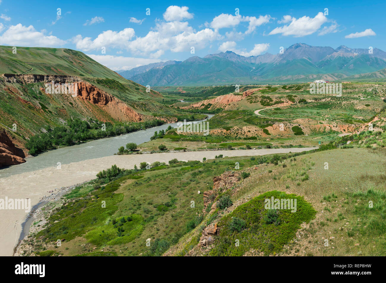 Eki Naryn Gorge, región de Naryn, Kirguistán Foto de stock