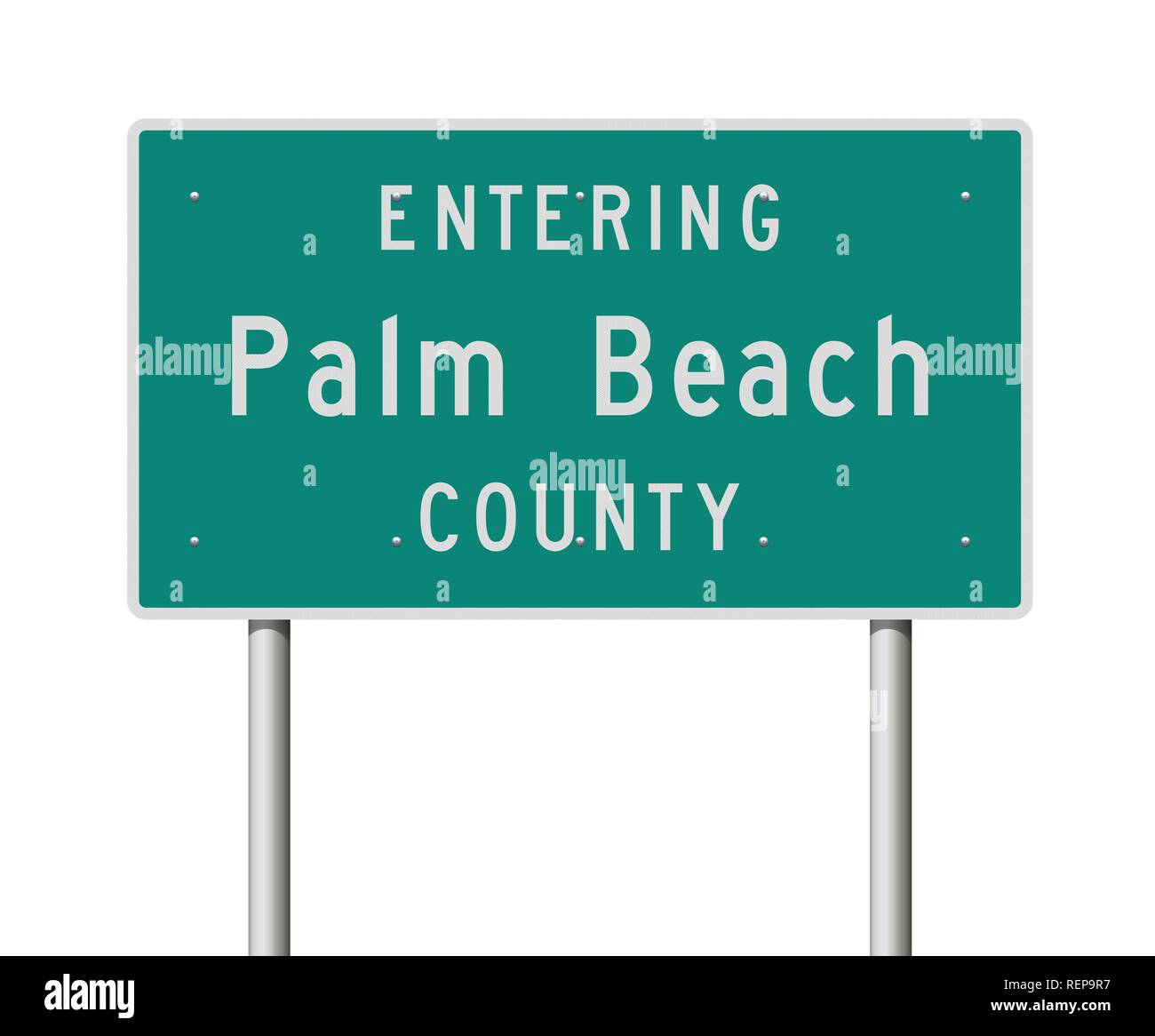 Ilustración vectorial de la entrada de Palm Beach County Green Road sign Ilustración del Vector