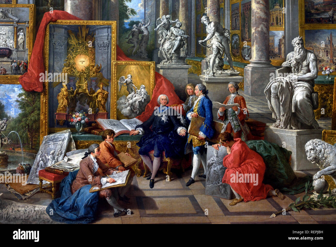 Galería de vistas de la Roma moderna 1759 por Giovanni Paolo PANINI. Piacenza (1691 - 1765) en Roma, Italia, Italiano, Foto de stock