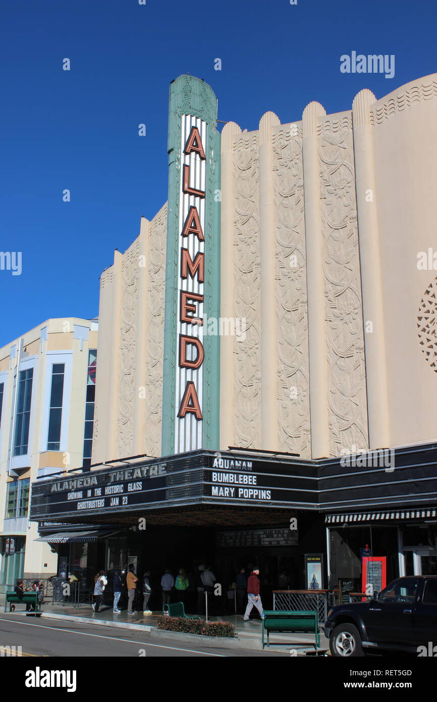 Teatro Alameda, construido 1932, Alameda, California Foto de stock