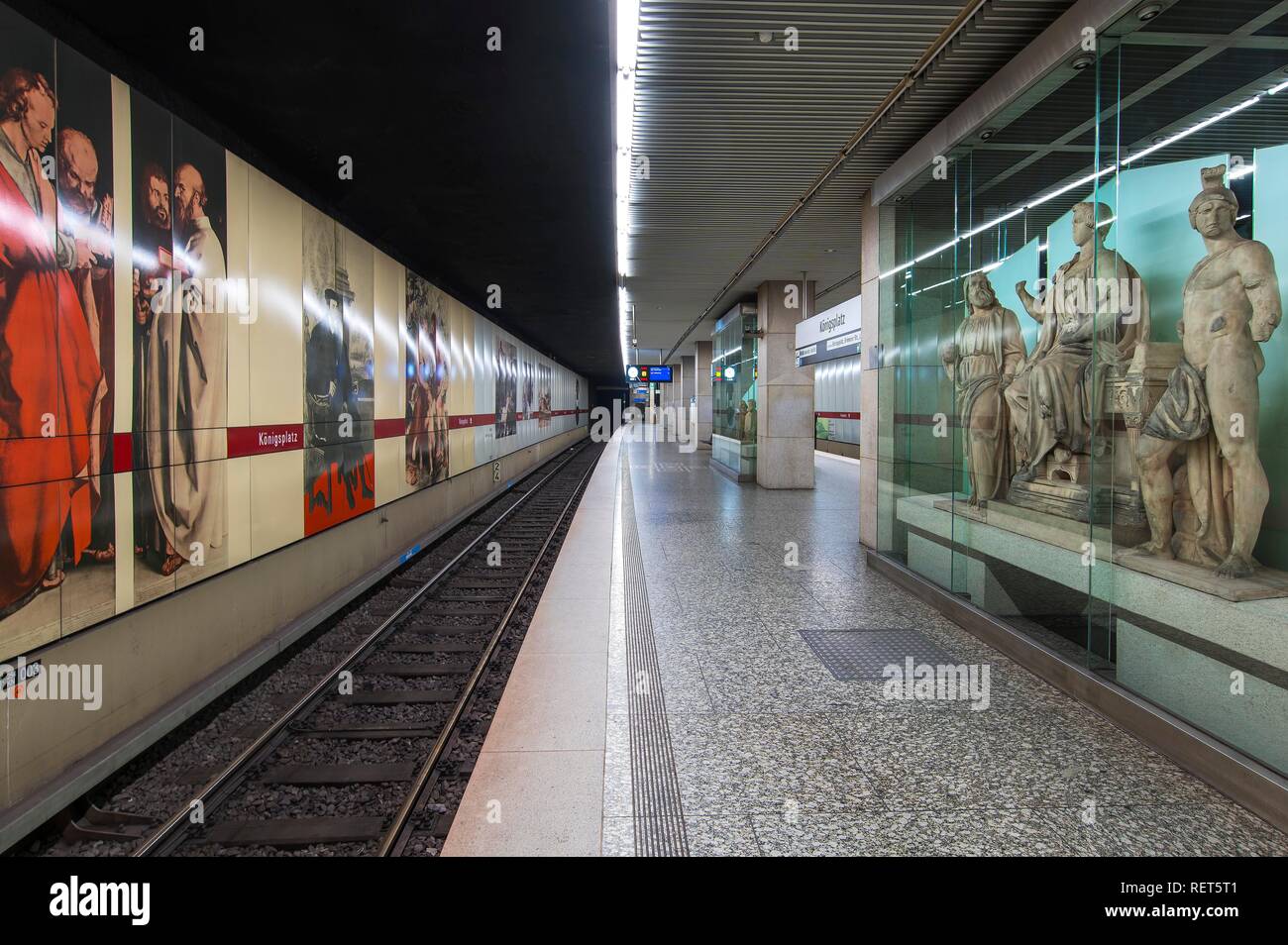 La estación de metro, Königsplatz, Munich, la Alta Baviera, Baviera, Alemania Foto de stock