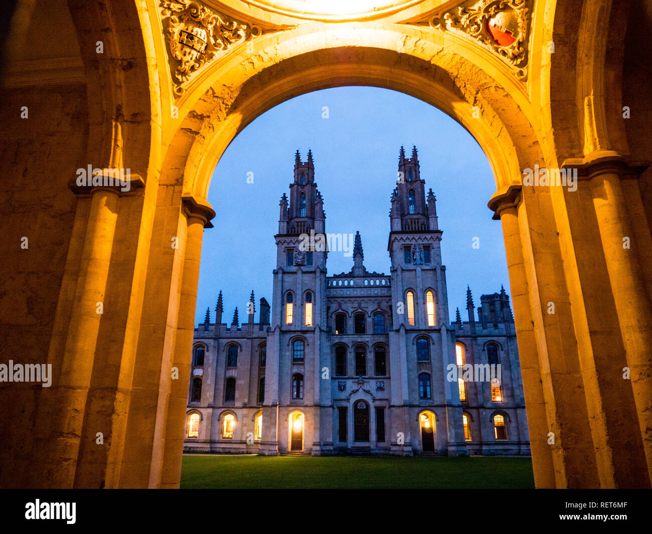 All Souls College, Universidad de Oxford, Oxford, Oxford, Inglaterra, Reino Unido, GB. Foto de stock