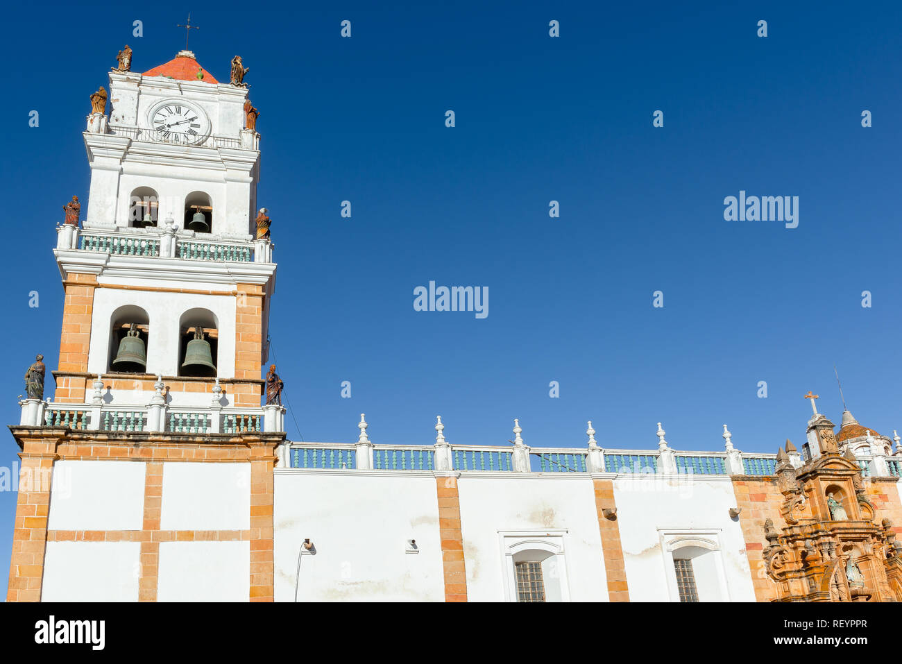 Catedral Metropolitana de la ciudad de Sucre, Bolivia Foto de stock