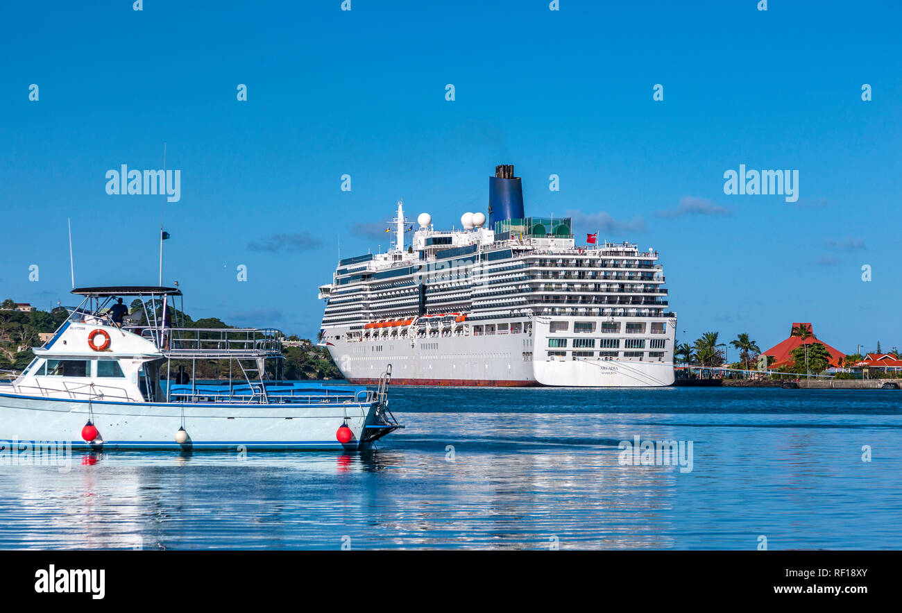 Castries Santa lucía una de las Islas de Barlovento en el Caribe. Foto de stock