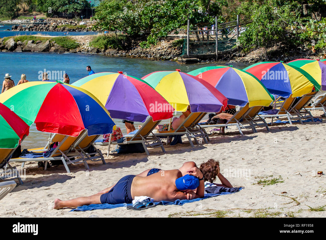 Castries Santa lucía una de las Islas de Barlovento en el Caribe. Foto de stock