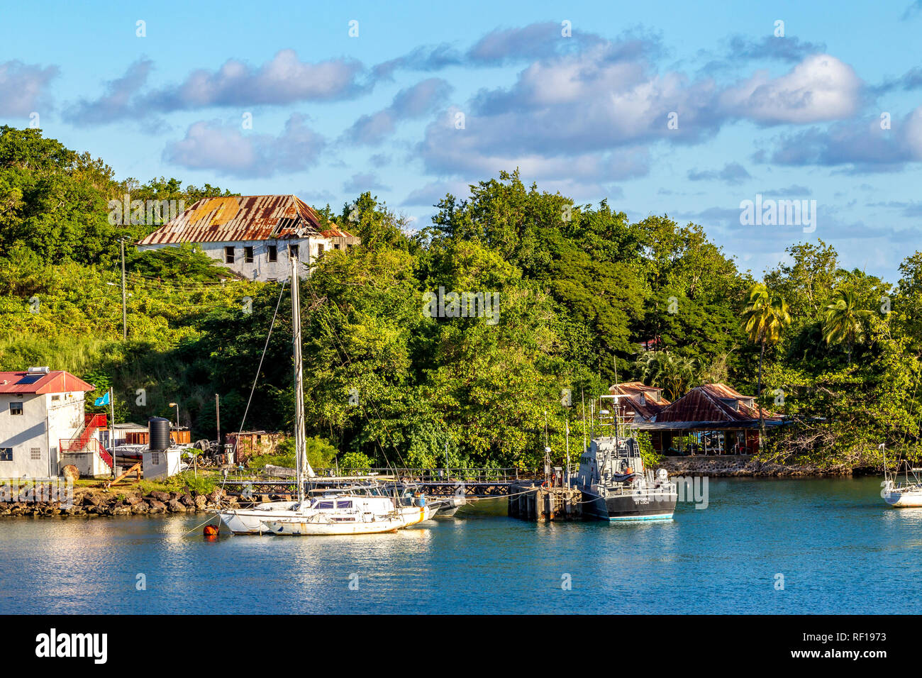 Castries Santa lucía una de las Islas de Barlovento en el Caribe. Foto de stock