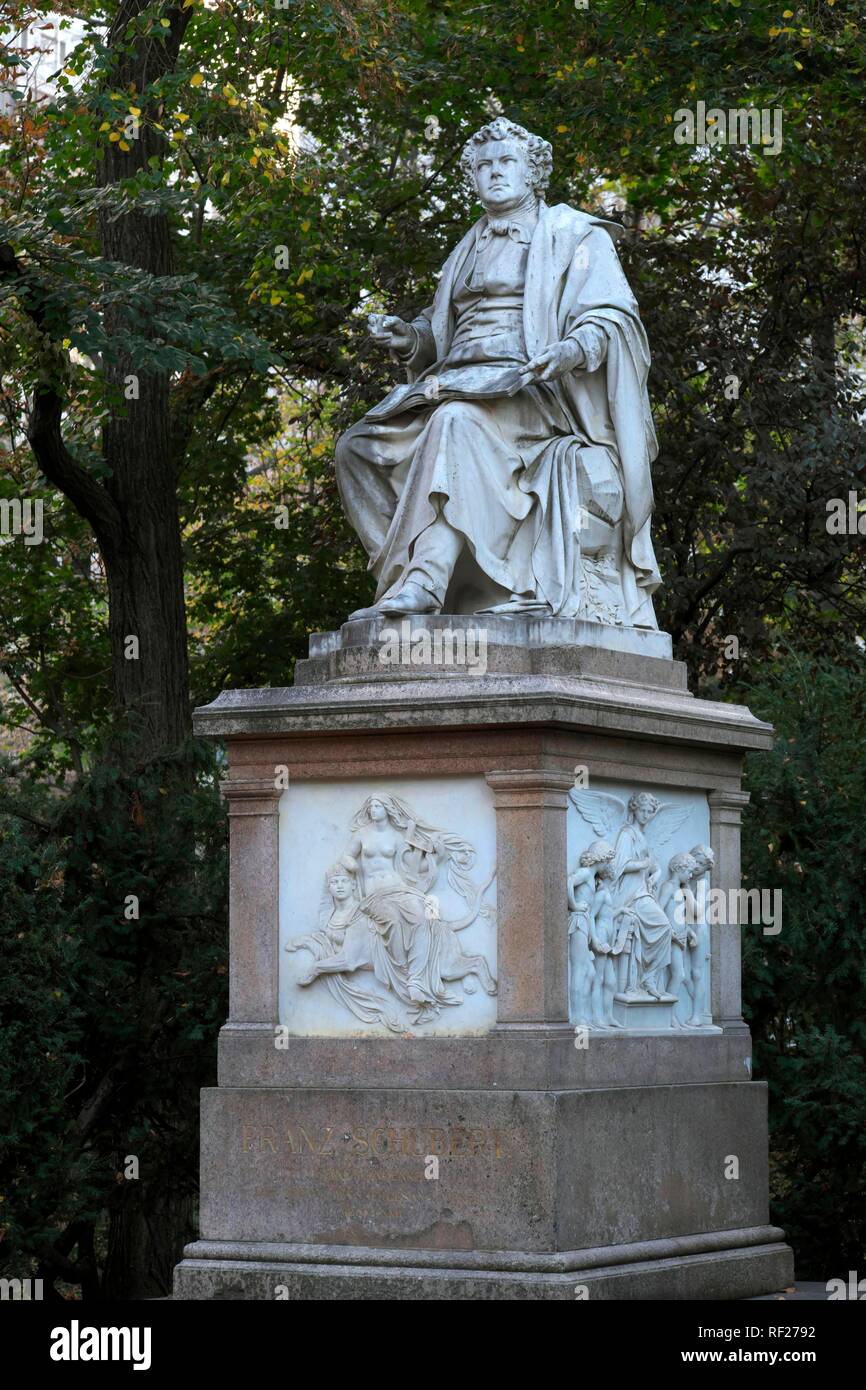 Franz Schubert Monument, el Stadtpark, Viena, Austria Foto de stock