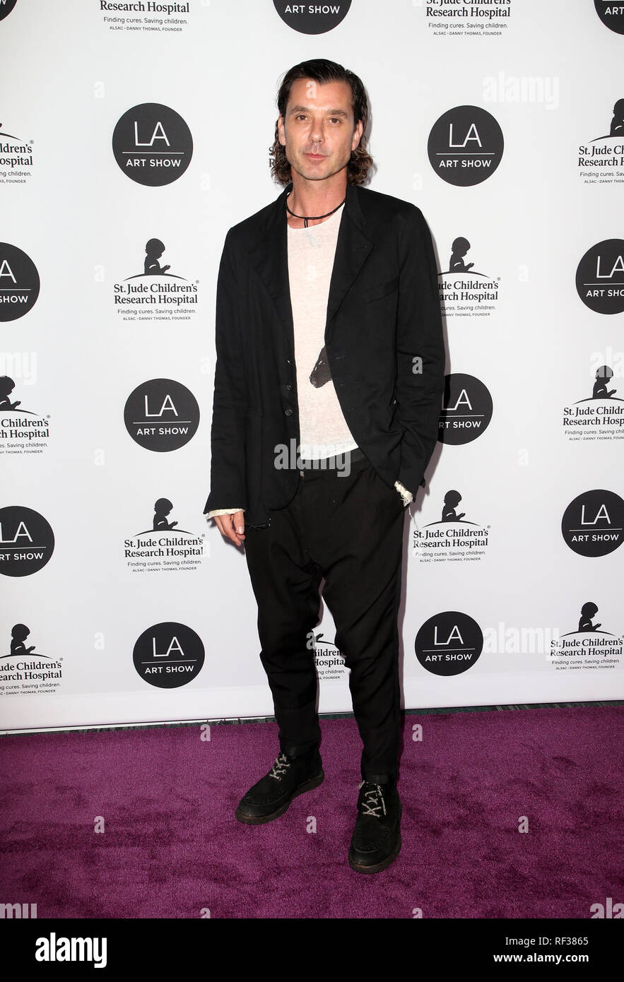 LOS ANGELES, CA - 23 de enero: Gavin Rossdale, en la muestra de arte 24 Noche de Gala de apertura anual beneficiando Hospital Infantil de Investigación "Saint Jude" en el LA Convention Center de Los Angeles, California, el 23 de enero de 2019. Crédito: Faye Sadou/MediaPunch Foto de stock