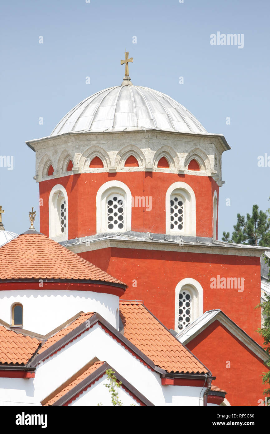 Monasterio ortodoxo serbio Zica en Kraljevo Foto de stock