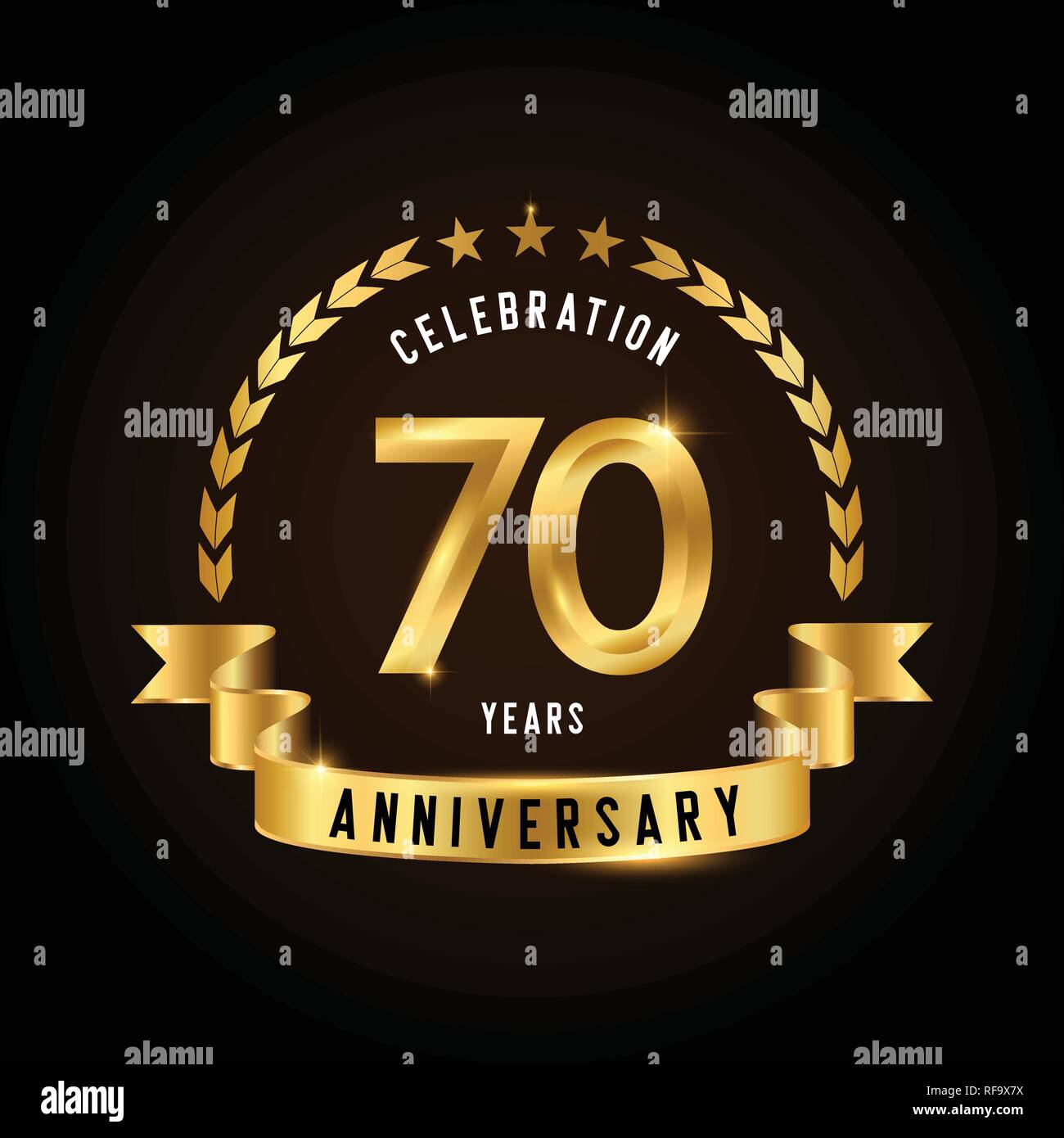 50 años aniversario logotipo. Bodas de Oro emblema con cinta. Diseño de  folleto, panfleto, revista, folleto, cartel, web, invita Imagen Vector de  stock - Alamy