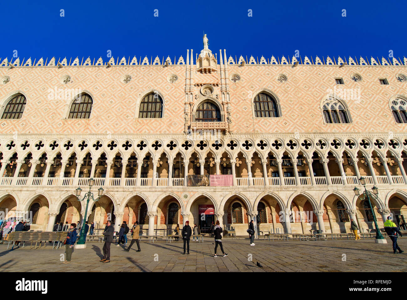 Palacio Ducal en la Plaza de San Marcos (Piazza San Marco), Venecia, Italia Foto de stock