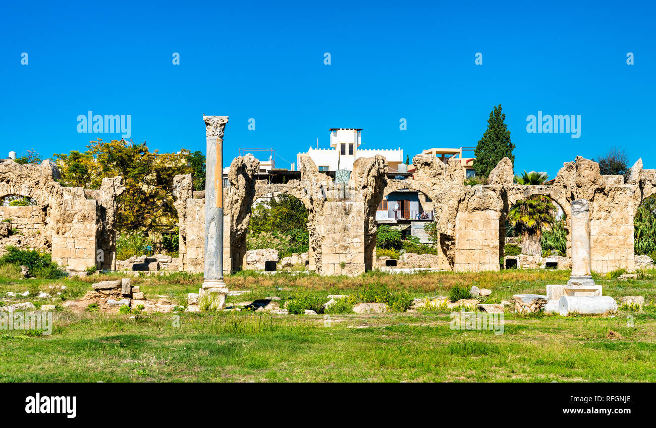 Acueducto romano en Tiro, Líbano Fotografía de stock - Alamy