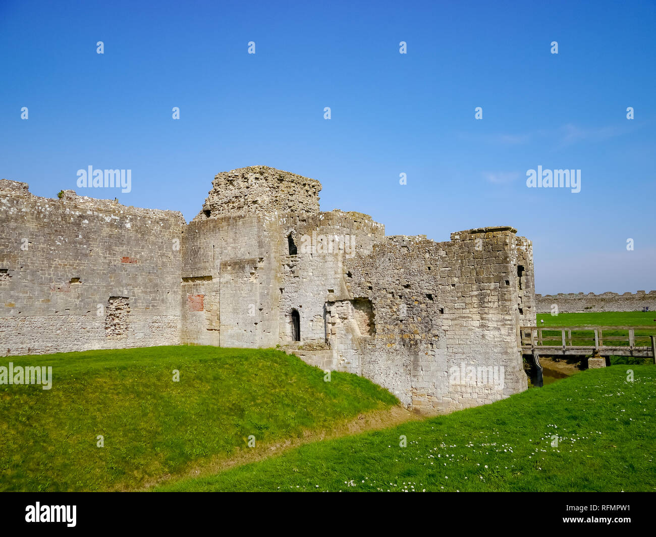 Castillo Portchester, Hampshire, Inglaterra Foto de stock