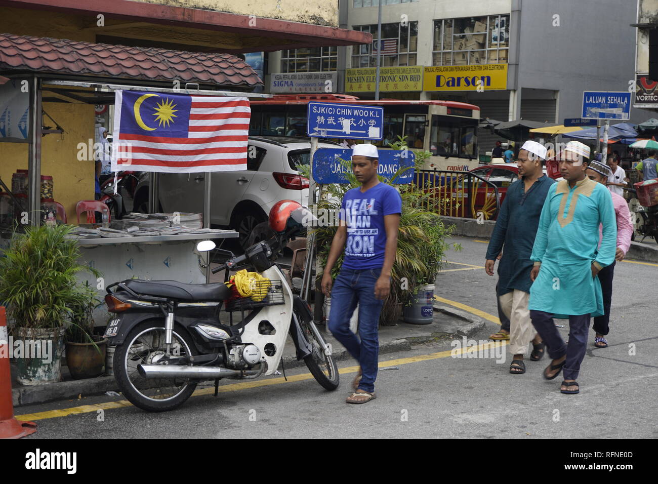 Los trabajadores inmigrantes de Bangladesh en Kuala Lumpur, Malasia Foto de stock