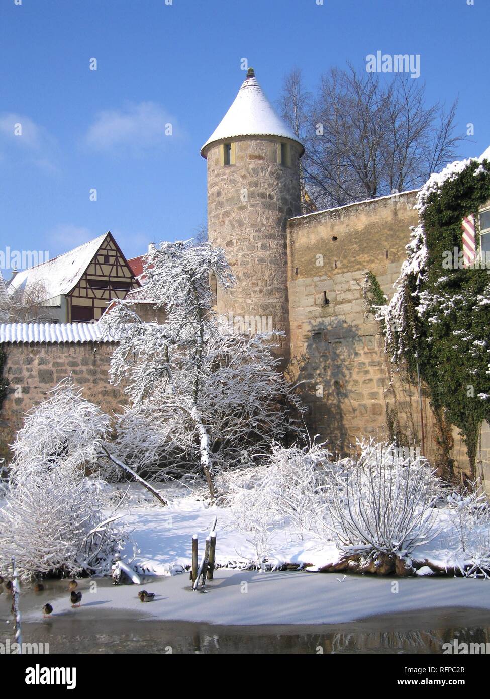 La fortaleza de Dinkelsbühl, Baviera, Alemania Foto de stock