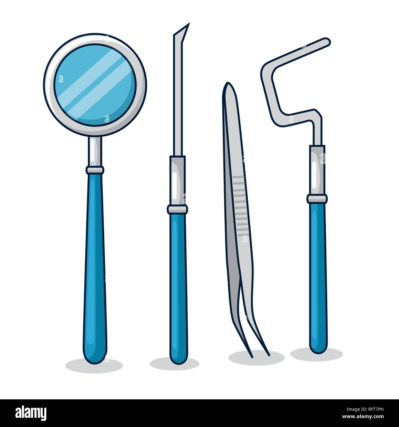 junio Inconcebible como eso Establecer equipos de medicina dentista para higiene oral Imagen Vector de  stock - Alamy