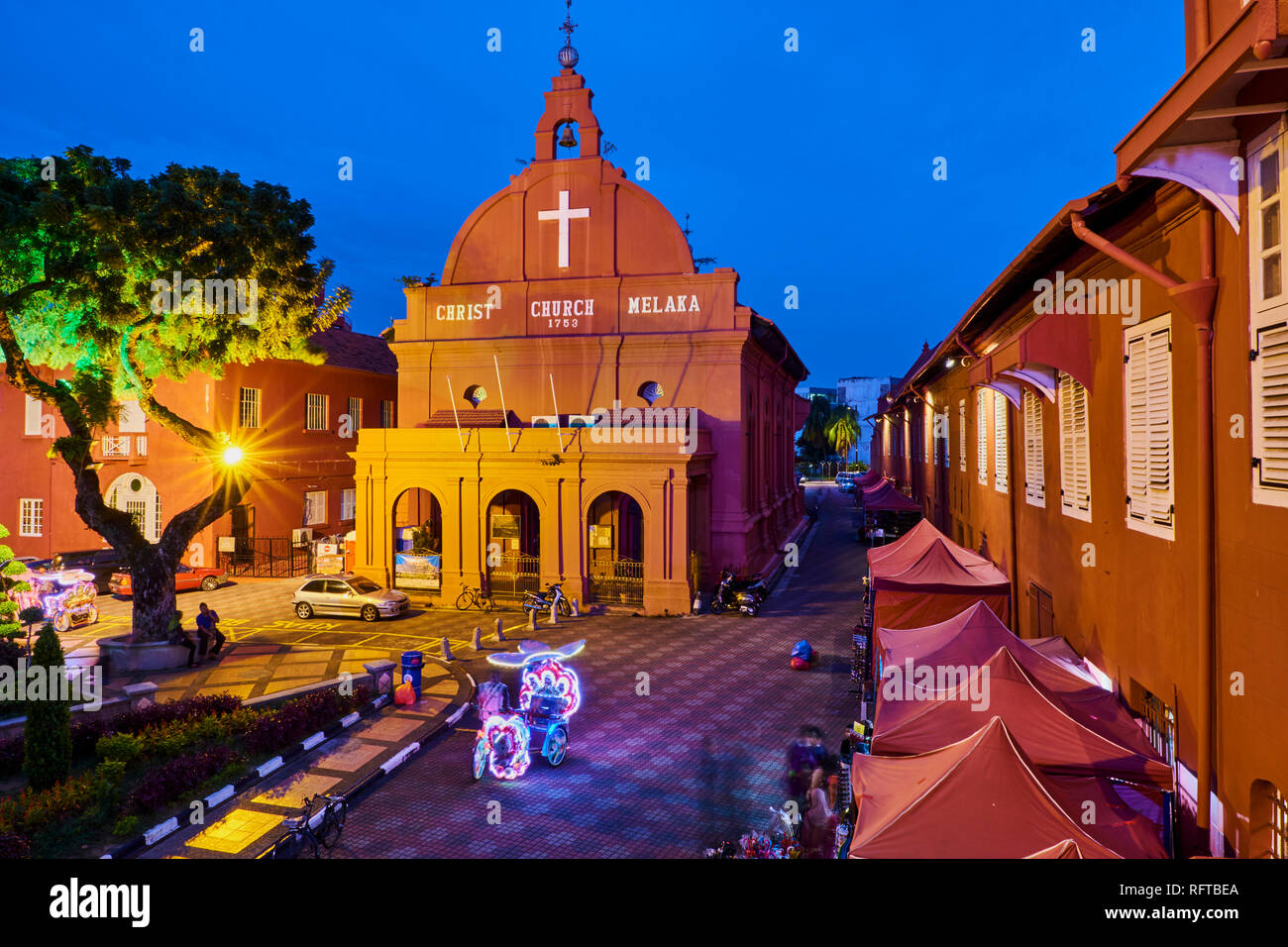 La Iglesia de Cristo, 1753, Malaca, Sitio del Patrimonio Mundial de la UNESCO, Estado de Malacca, Malasia, Sudeste Asiático, Asia Foto de stock