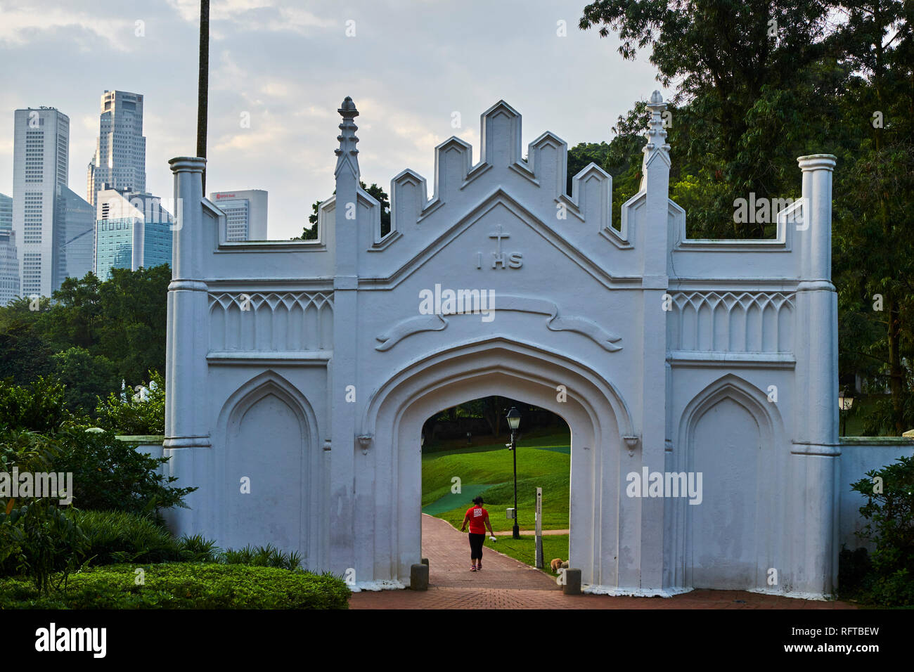 El Parque Fort Canning, Distrito Colonial, Singapur, Sudeste de Asia, Asia Foto de stock