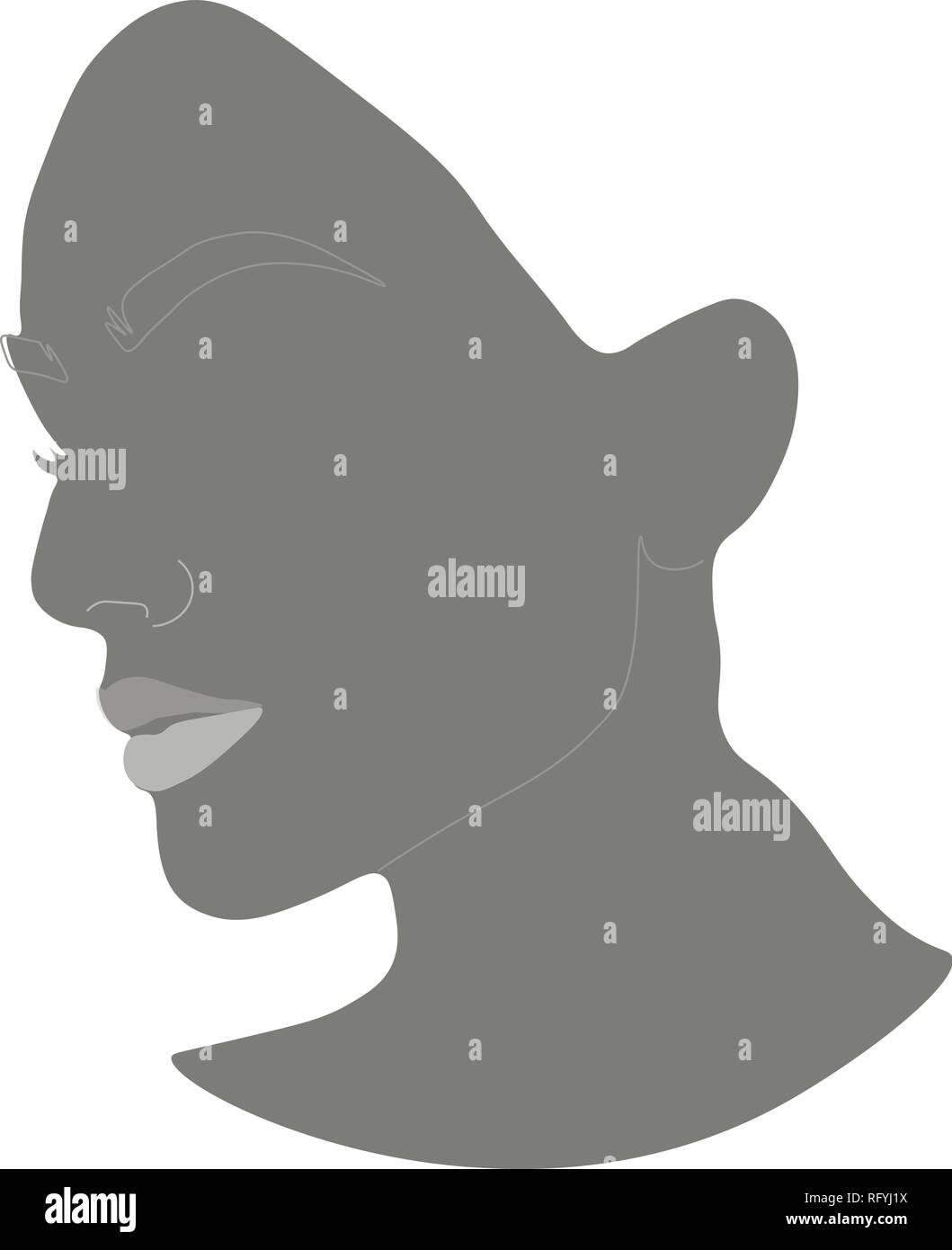 Silueta De Mujer A La Cabeza Cara De Perfil Cara De Mujer Hermosa Silueta En Perfil Imagen Vector De Stock Alamy