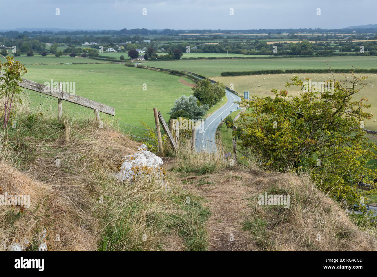 Vista de la campiña irlandesa, Cashel, Irlanda, Europa Foto de stock