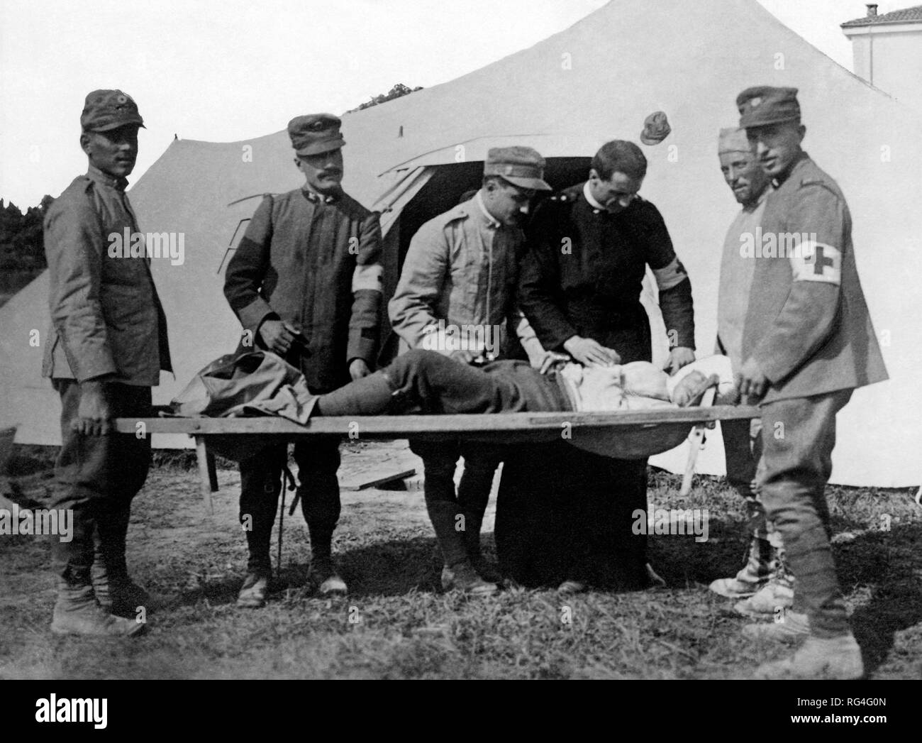 La primera guerra mundial, el hospital de campaña, 1915-18 Foto de stock