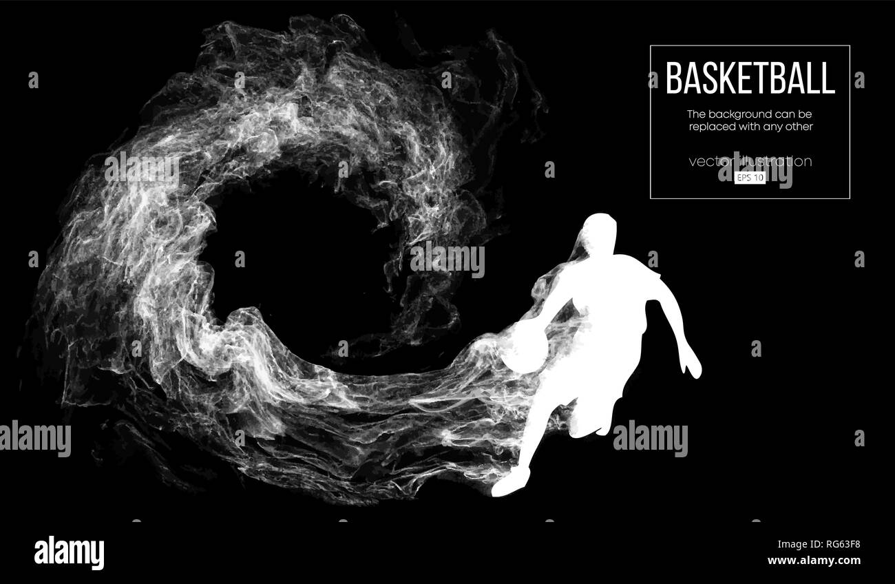 Silueta abstracta de un jugador de baloncesto Ilustración del Vector