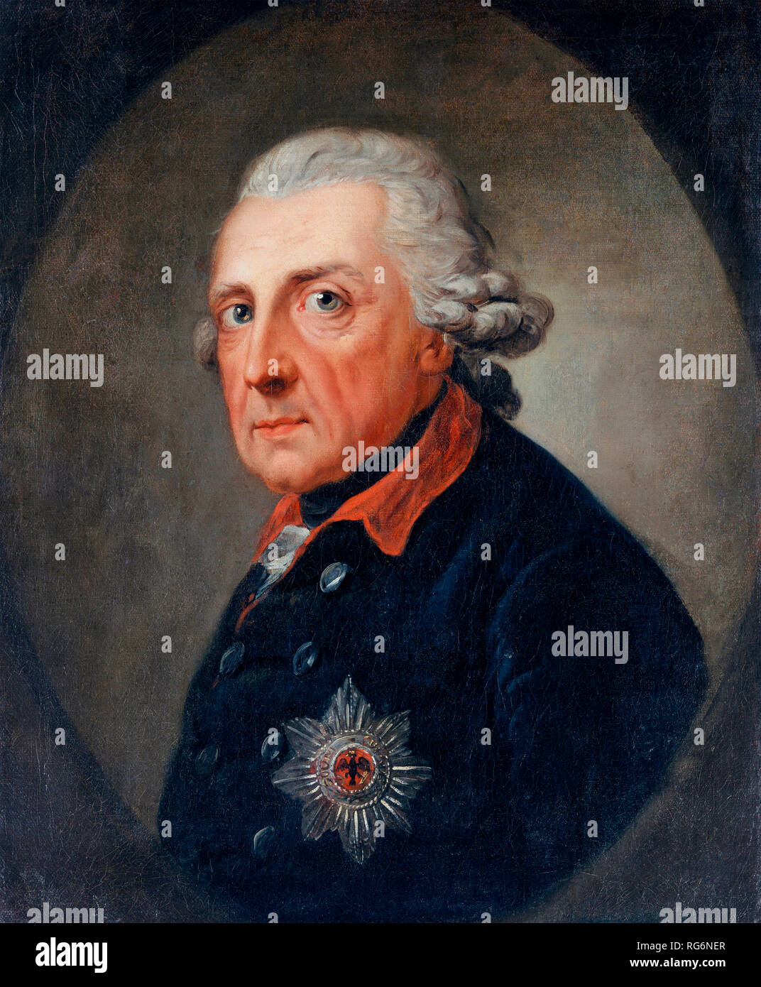 Federico el Grande - Anton Graff, circa 1785 Foto de stock