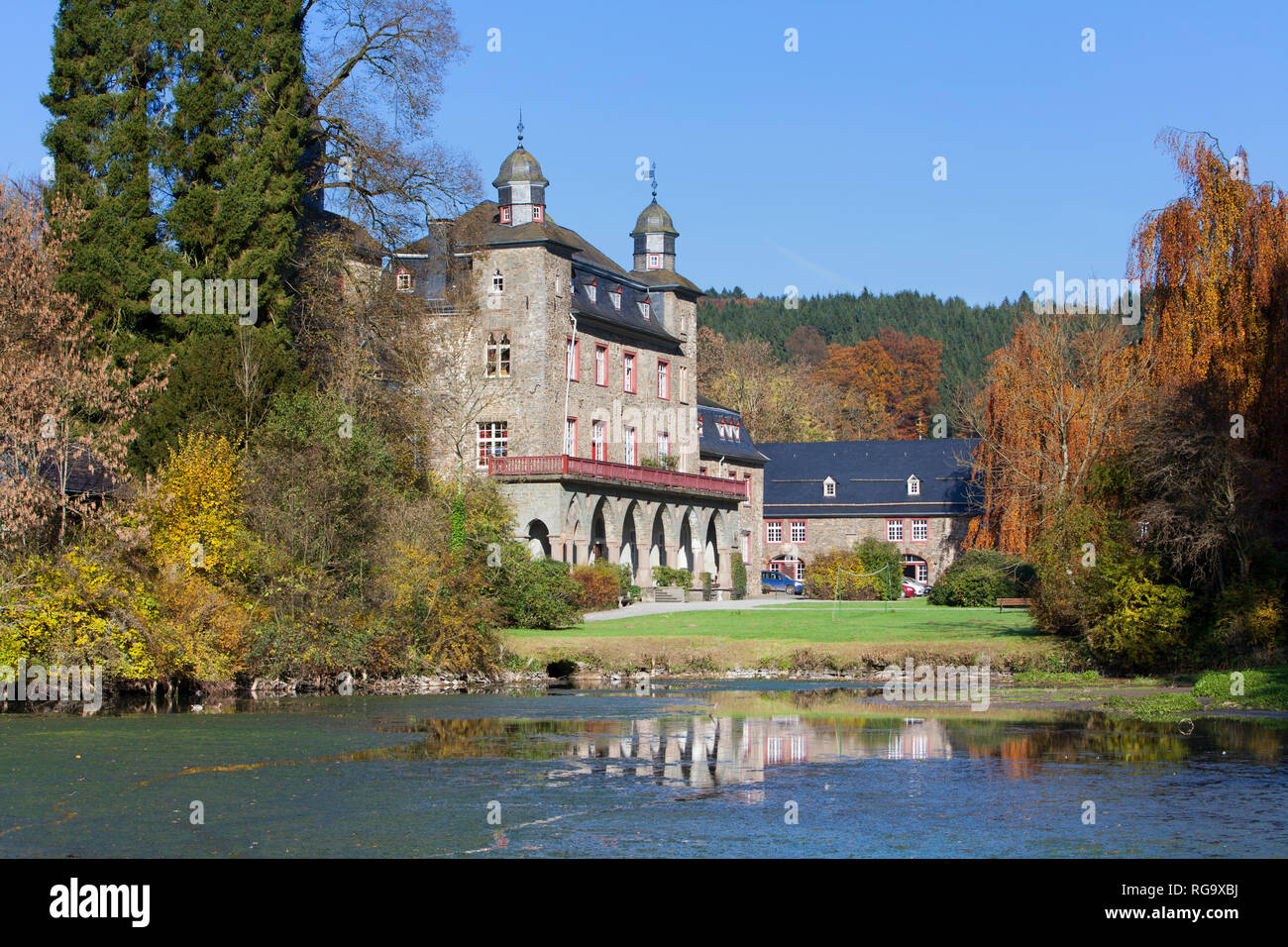 Castillo de Gimborn, Marienheide, Renania del Norte-Westfalia, Alemania, Europa Foto de stock