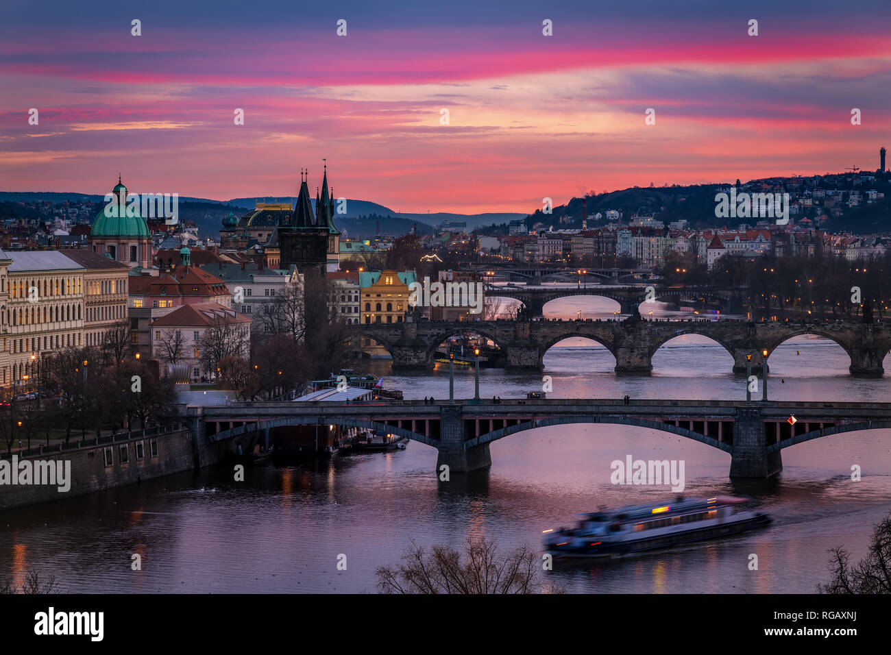 La ciudad de Praga República Checa Foto de stock